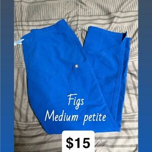 Figs Royal Blue Scrub Pants